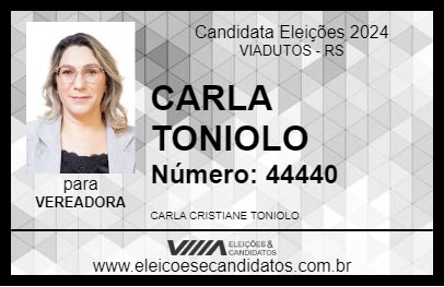 Candidato CARLA TONIOLO 2024 - VIADUTOS - Eleições