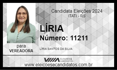 Candidato LÍRIA 2024 - ITATI - Eleições