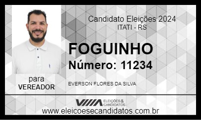 Candidato FOGUINHO 2024 - ITATI - Eleições