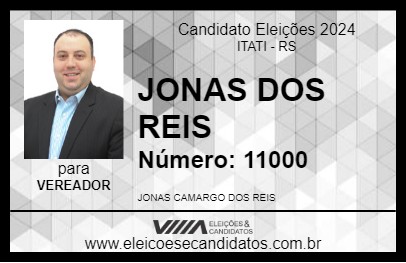 Candidato JONAS DOS REIS 2024 - ITATI - Eleições