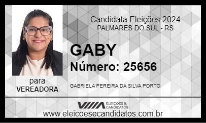 Candidato GABY 2024 - PALMARES DO SUL - Eleições