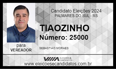 Candidato TIAOZINHO 2024 - PALMARES DO SUL - Eleições