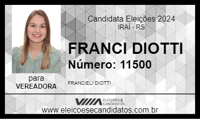 Candidato FRANCI DIOTTI 2024 - IRAÍ - Eleições