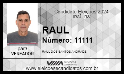 Candidato RAUL 2024 - IRAÍ - Eleições