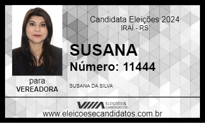 Candidato SUSANA 2024 - IRAÍ - Eleições