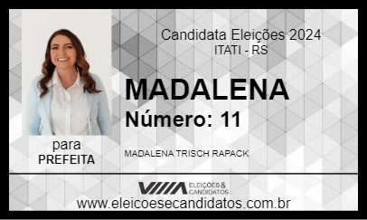 Candidato MADALENA 2024 - ITATI - Eleições