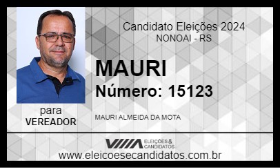 Candidato MAURI 2024 - NONOAI - Eleições