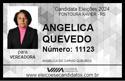 Candidato ANGELICA QUEVEDO 2024 - FONTOURA XAVIER - Eleições