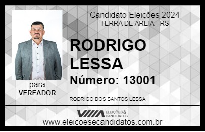 Candidato RODRIGO LESSA 2024 - TERRA DE AREIA - Eleições