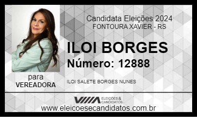 Candidato ILOI BORGES 2024 - FONTOURA XAVIER - Eleições