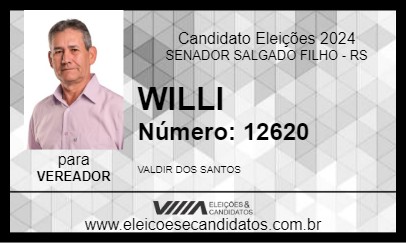 Candidato WILLI 2024 - SENADOR SALGADO FILHO - Eleições