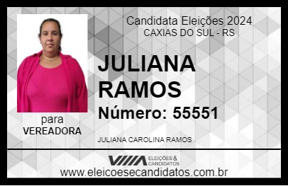 Candidato JULIANA RAMOS 2024 - CAXIAS DO SUL - Eleições