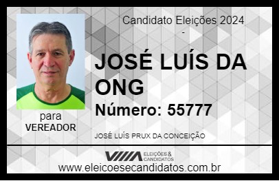 Candidato JOSÉ LUÍS DA ONG 2024 - CAXIAS DO SUL - Eleições