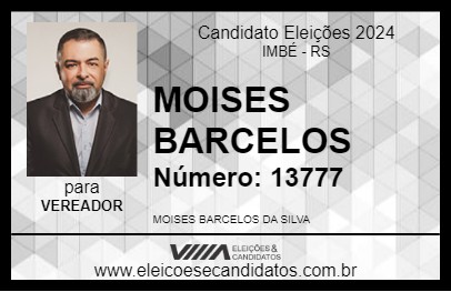 Candidato MOISES BARCELOS 2024 - IMBÉ - Eleições