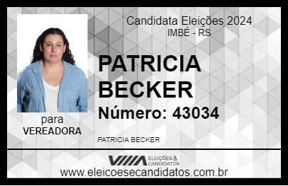 Candidato PATRICIA BECKER 2024 - IMBÉ - Eleições