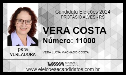 Candidato VERA COSTA 2024 - PROTÁSIO ALVES - Eleições