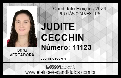 Candidato JUDITE CECCHIN 2024 - PROTÁSIO ALVES - Eleições