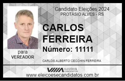 Candidato CARLOS FERREIRA 2024 - PROTÁSIO ALVES - Eleições