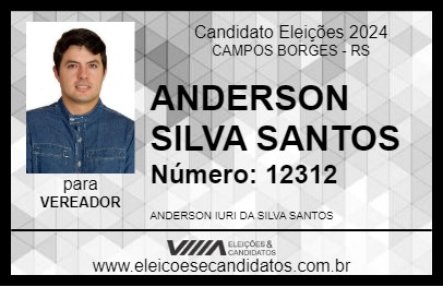 Candidato ANDERSON SILVA SANTOS 2024 - CAMPOS BORGES - Eleições