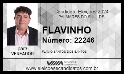 Candidato FLAVINHO 2024 - PALMARES DO SUL - Eleições