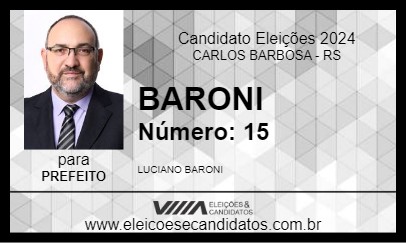 Candidato BARONI 2024 - CARLOS BARBOSA - Eleições