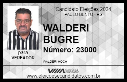 Candidato WALDERI BUGRE 2024 - PAULO BENTO - Eleições