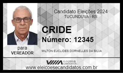 Candidato CRIDE 2024 - TUCUNDUVA - Eleições