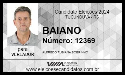 Candidato BAIANO  2024 - TUCUNDUVA - Eleições