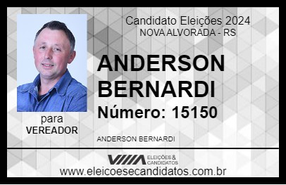 Candidato ANDERSON BERNARDI 2024 - NOVA ALVORADA - Eleições