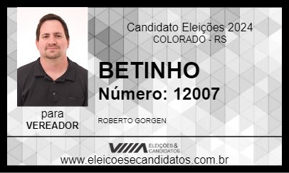 Candidato BETINHO 2024 - COLORADO - Eleições