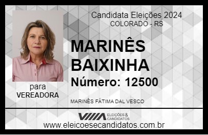 Candidato MARINÊS BAIXINHA 2024 - COLORADO - Eleições