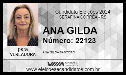 Candidato ANA GILDA 2024 - SERAFINA CORRÊA - Eleições