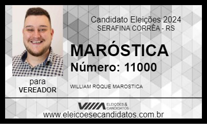 Candidato MARÓSTICA 2024 - SERAFINA CORRÊA - Eleições