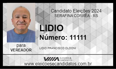 Candidato OLDONI 2024 - SERAFINA CORRÊA - Eleições