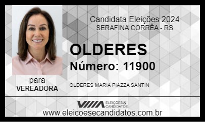 Candidato OLDERES 2024 - SERAFINA CORRÊA - Eleições