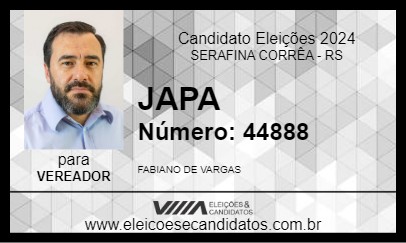 Candidato JAPA 2024 - SERAFINA CORRÊA - Eleições