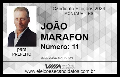 Candidato JOÃO MARAFON 2024 - MONTAURI - Eleições