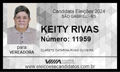 Candidato KEITY RIVAS 2024 - SÃO GABRIEL - Eleições