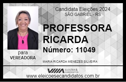 Candidato PROFESSORA RICARDA 2024 - SÃO GABRIEL - Eleições