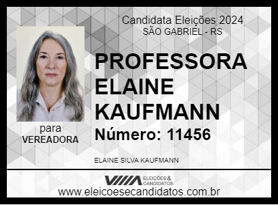 Candidato PROFESSORA ELAINE KAUFMANN 2024 - SÃO GABRIEL - Eleições