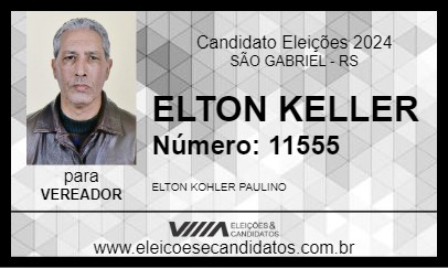 Candidato ELTON KELLER 2024 - SÃO GABRIEL - Eleições