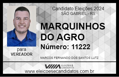 Candidato MARQUINHOS DO AGRO 2024 - SÃO GABRIEL - Eleições