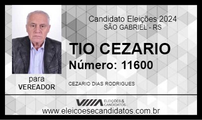 Candidato TIO CEZARIO 2024 - SÃO GABRIEL - Eleições