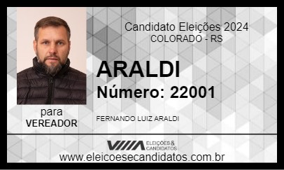 Candidato ARALDI 2024 - COLORADO - Eleições