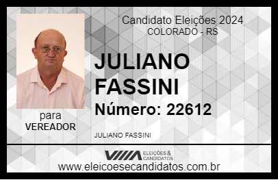 Candidato JULIANO FASSINI 2024 - COLORADO - Eleições