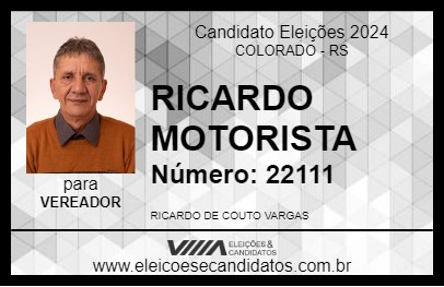 Candidato RICARDO MOTORISTA 2024 - COLORADO - Eleições