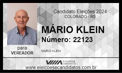 Candidato MÁRIO KLEIN 2024 - COLORADO - Eleições