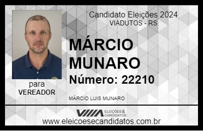 Candidato MÁRCIO MUNARO 2024 - VIADUTOS - Eleições