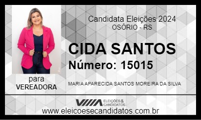 Candidato CIDA SANTOS 2024 - OSÓRIO - Eleições