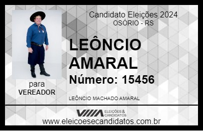 Candidato LEÔNCIO AMARAL 2024 - OSÓRIO - Eleições